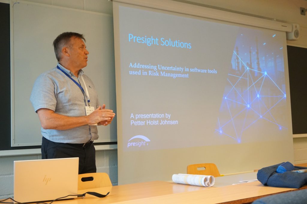 Petter Johnsen presenting on Uncertainty at the ESREL conference